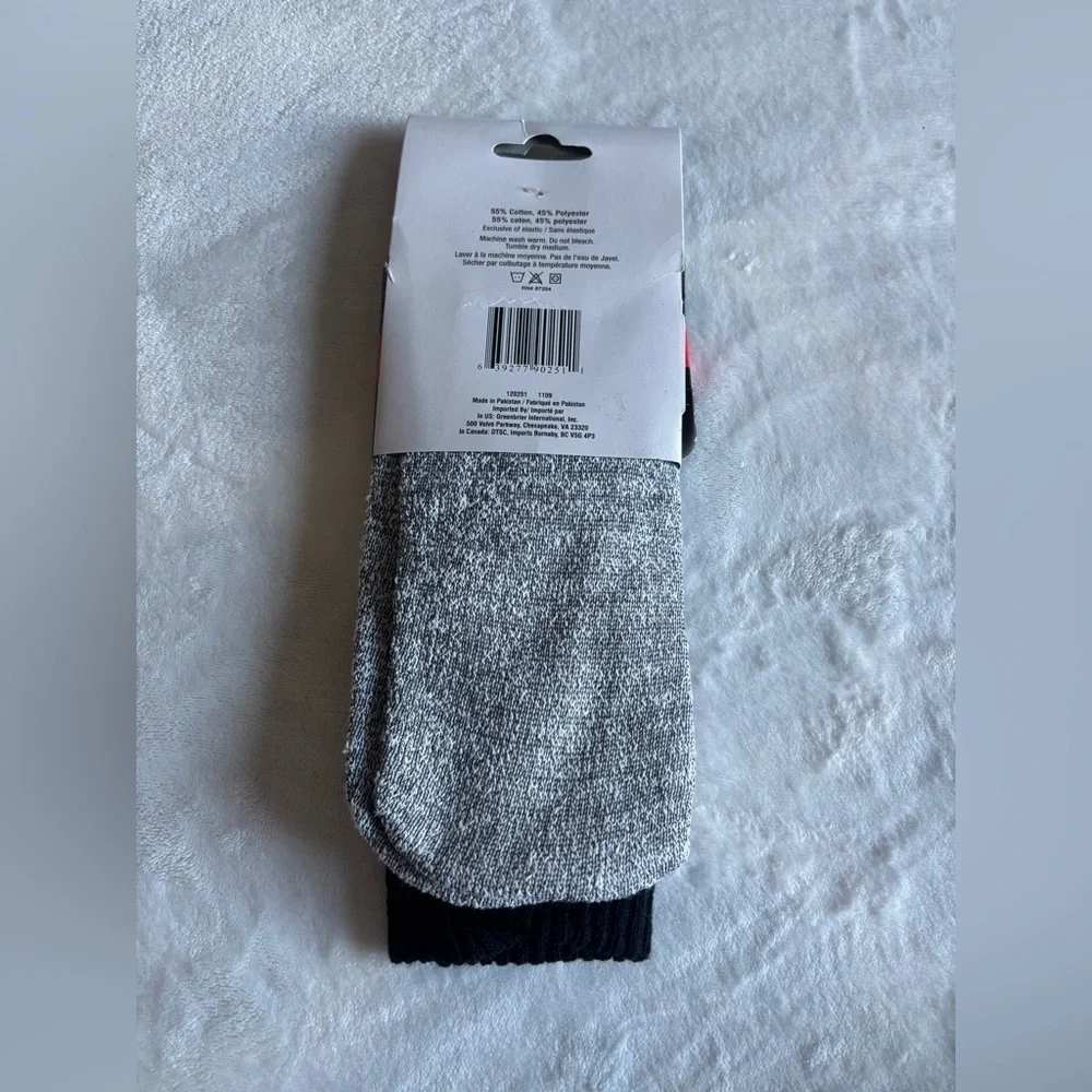 NWT Greenbrier Thermal Boot Sock Style: Max Grey Size 10-14 Red Grey